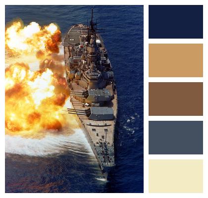 Battleship Us Navy Broadside Image